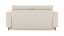 Schlafsofa von Bruno – 140 cm, in Beige, Metallfüße