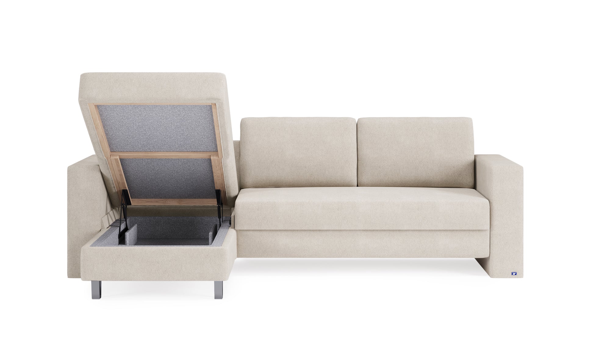Schlafsofa von Bruno – 140 cm, in Beige