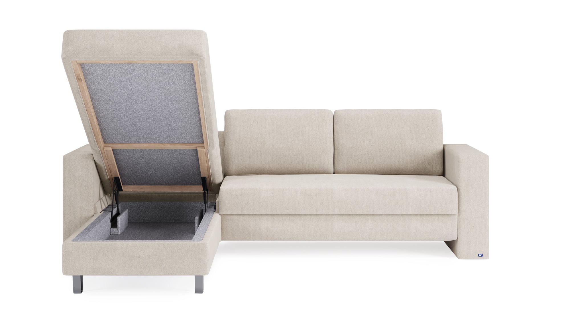 Schlafsofa von Bruno – 140 cm, in Beige