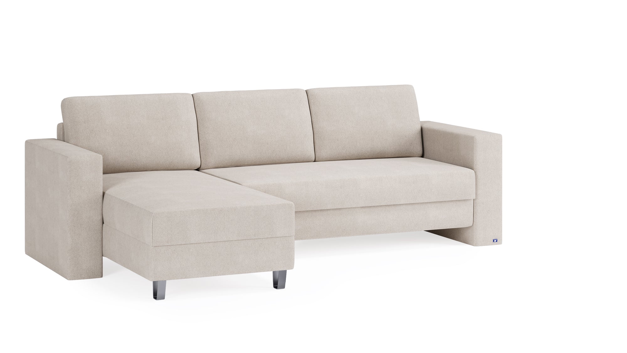 Schlafsofa von Bruno – 140 cm, in Beige