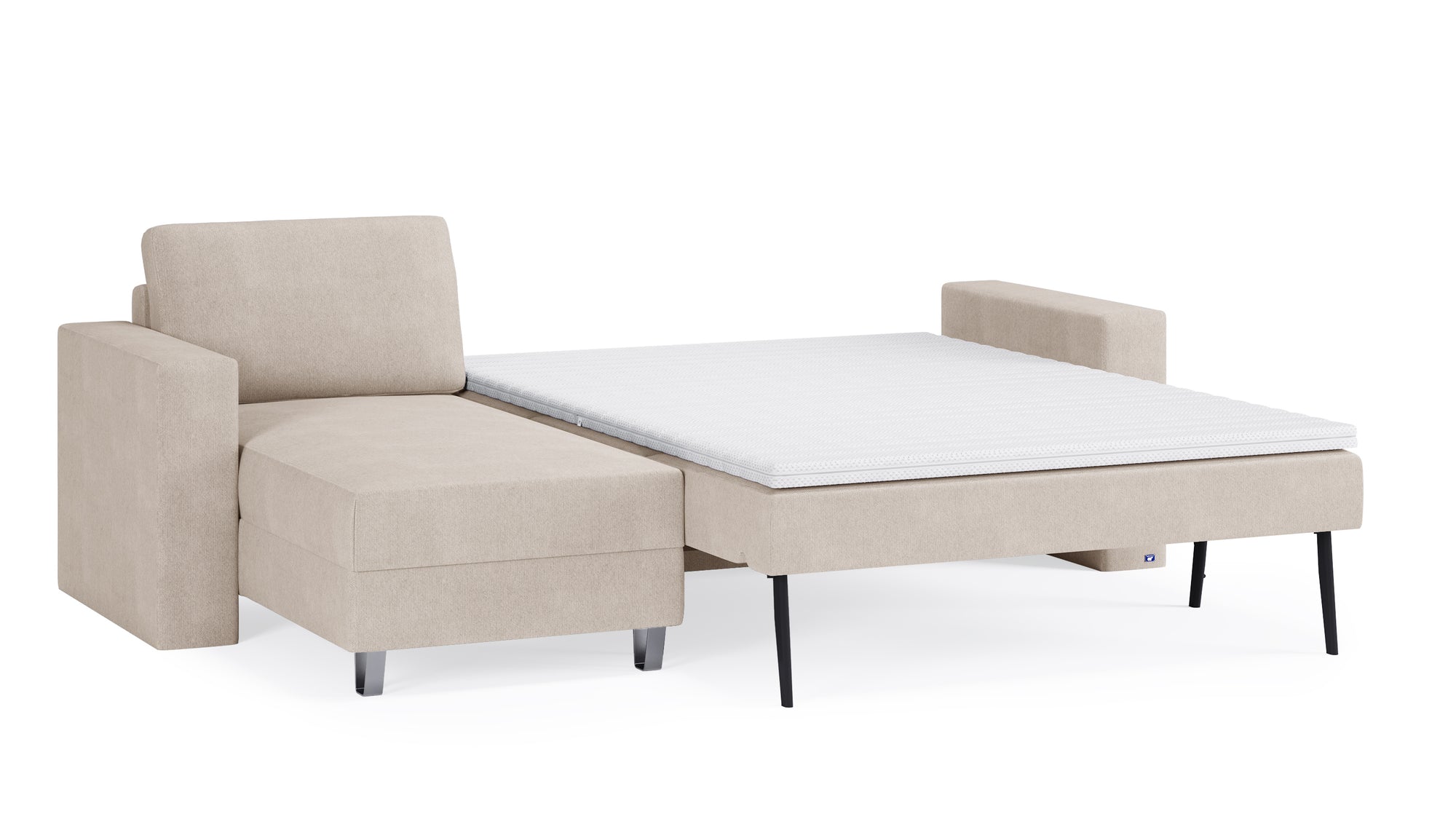 Schlafsofa von Bruno – 140 cm, in Beige