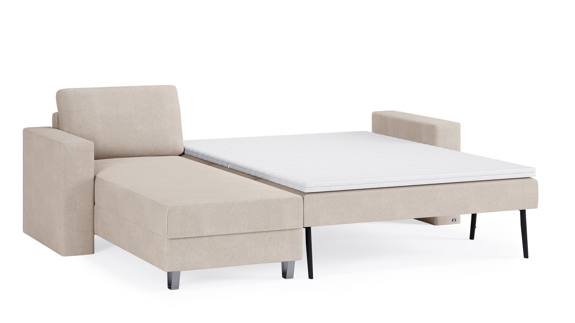 Schlafsofa von Bruno – 140 cm, in Beige