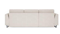 Schlafsofa von Bruno – 140 cm, in Beige, Metallfüße