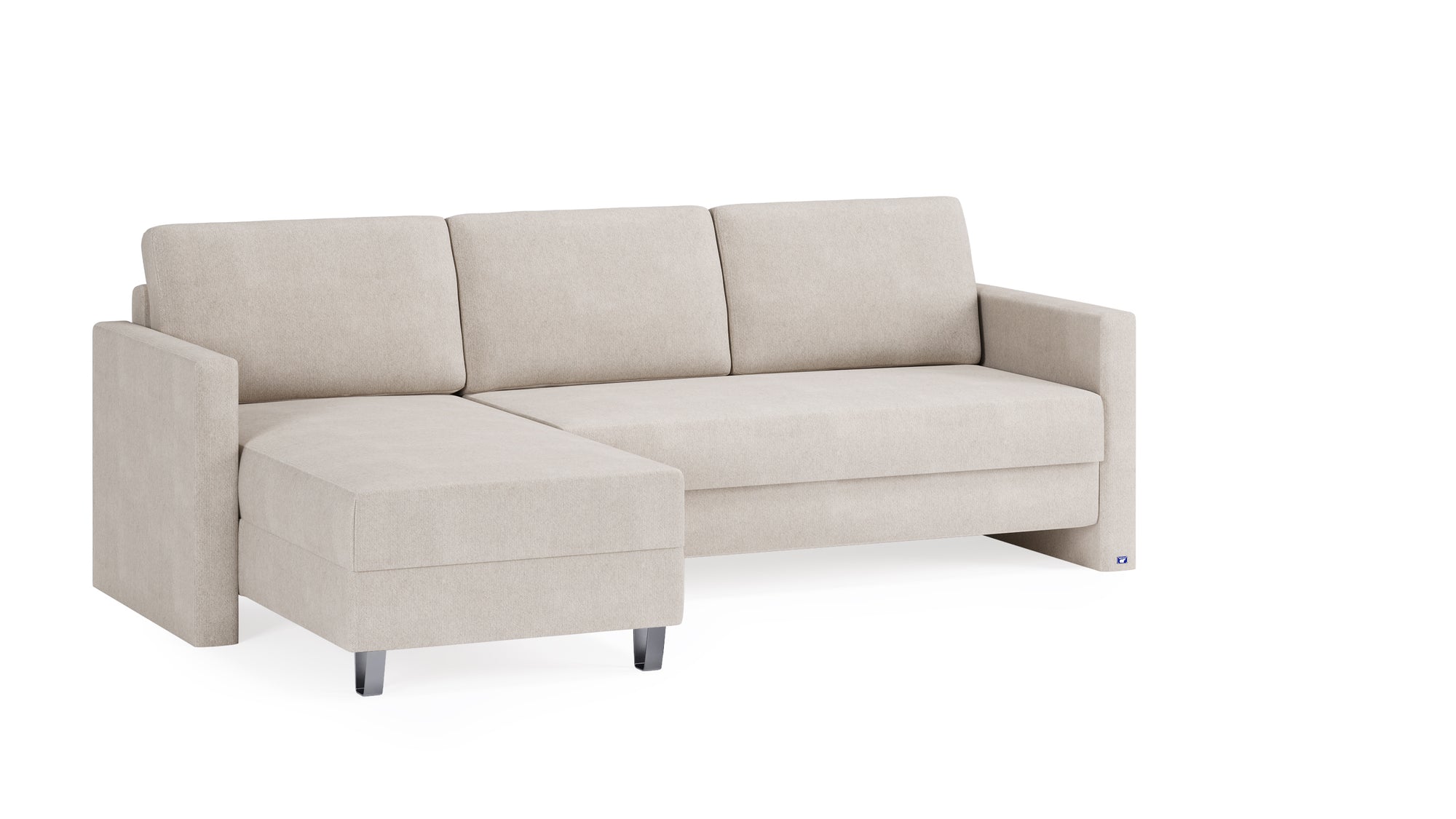 Schlafsofa von Bruno – 140 cm, in Beige