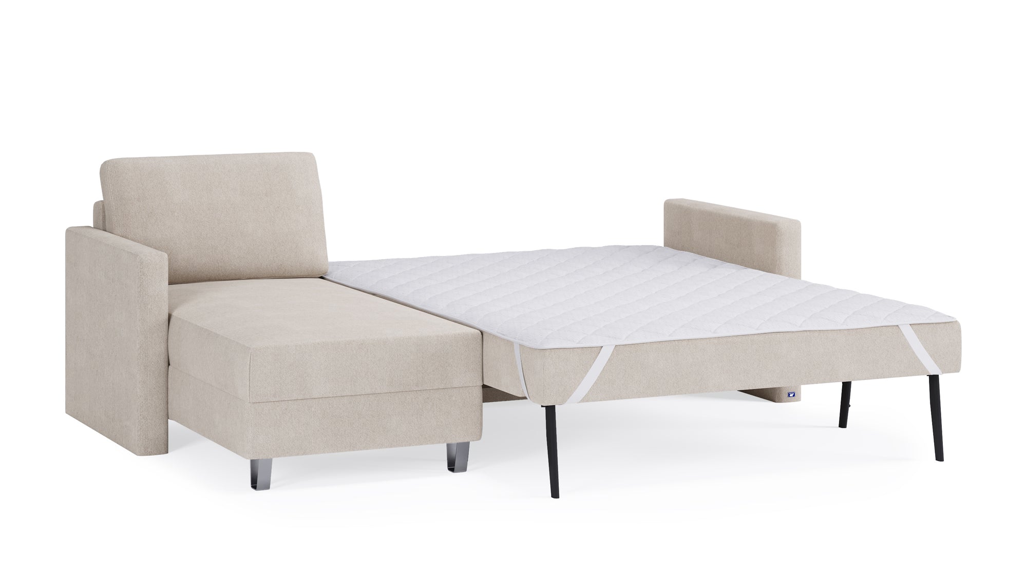 Schlafsofa von Bruno – 140 cm, in Beige