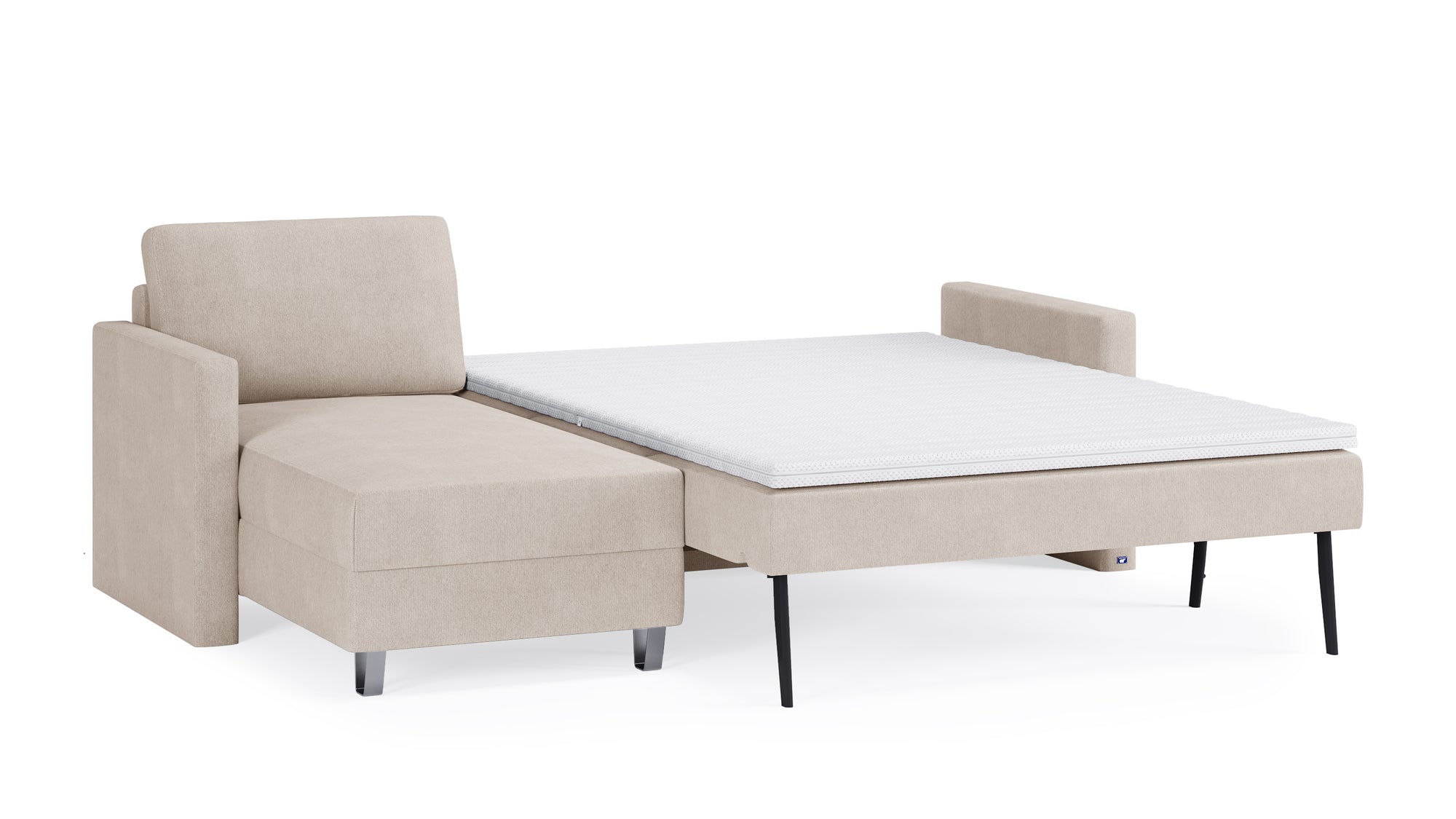Schlafsofa von Bruno – 140 cm, in Beige