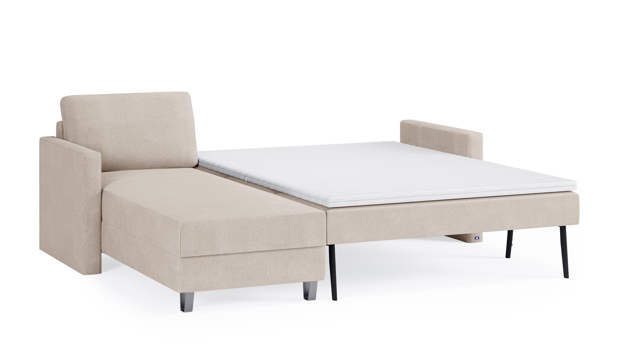 Schlafsofa von Bruno – 140 cm, in Beige