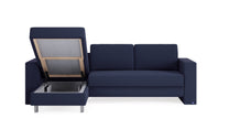 Schlafsofa von Bruno – 140 cm, in Blau