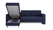 Schlafsofa von Bruno – 140 cm, in Blau