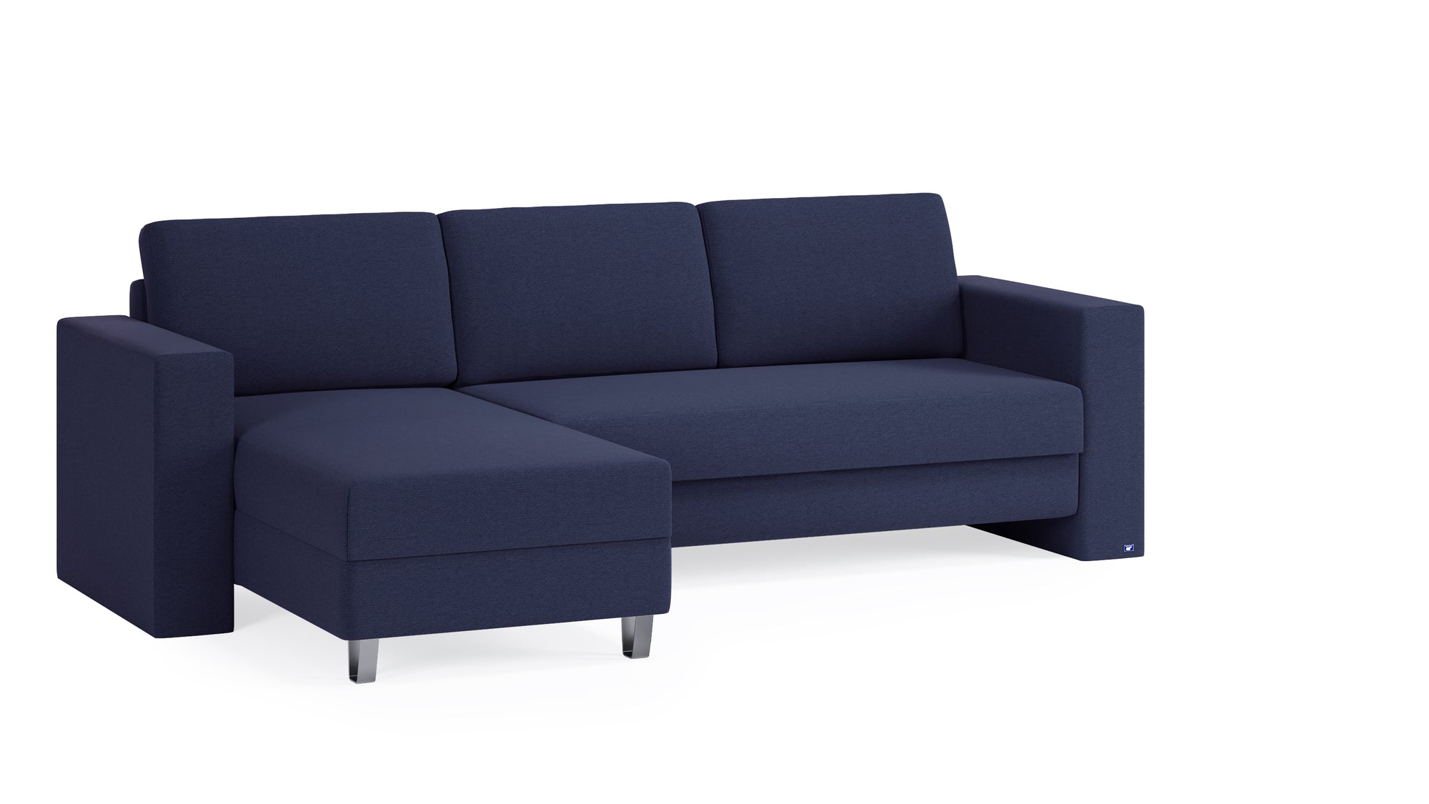 Schlafsofa von Bruno – 140 cm, in Blau
