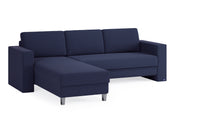 Schlafsofa von Bruno – 140 cm, in Blau