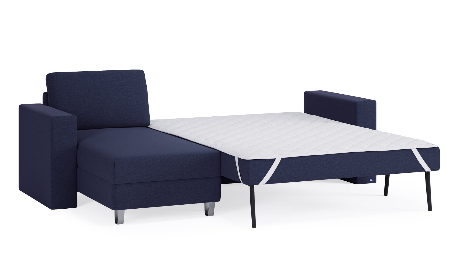 Schlafsofa von Bruno – 140 cm, in Blau