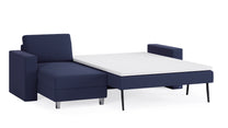 Schlafsofa von Bruno – 140 cm, in Blau