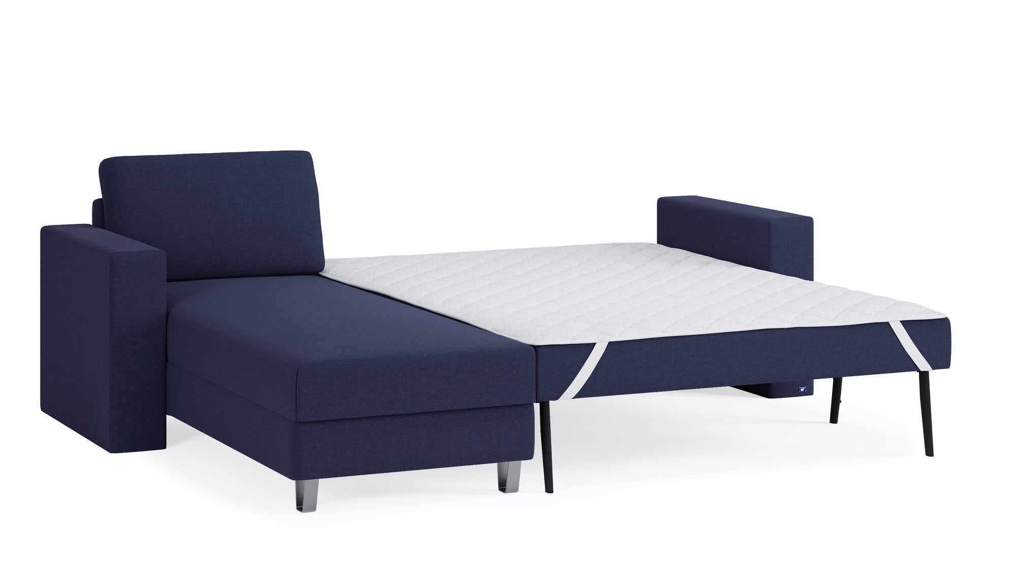 Schlafsofa von Bruno – 140 cm, in Blau