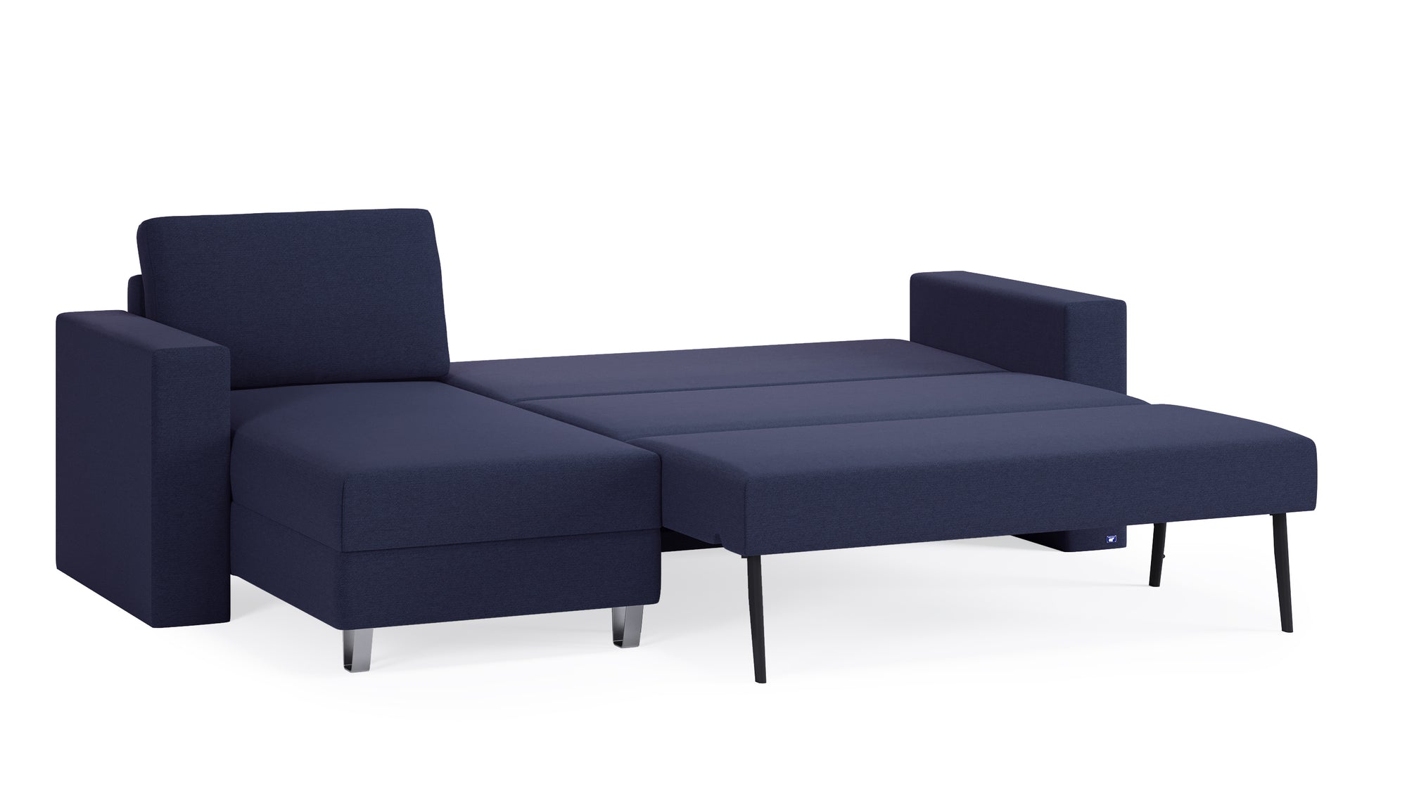Schlafsofa von Bruno – 140 cm, in Blau