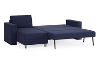 Schlafsofa von Bruno – 140 cm, in Blau