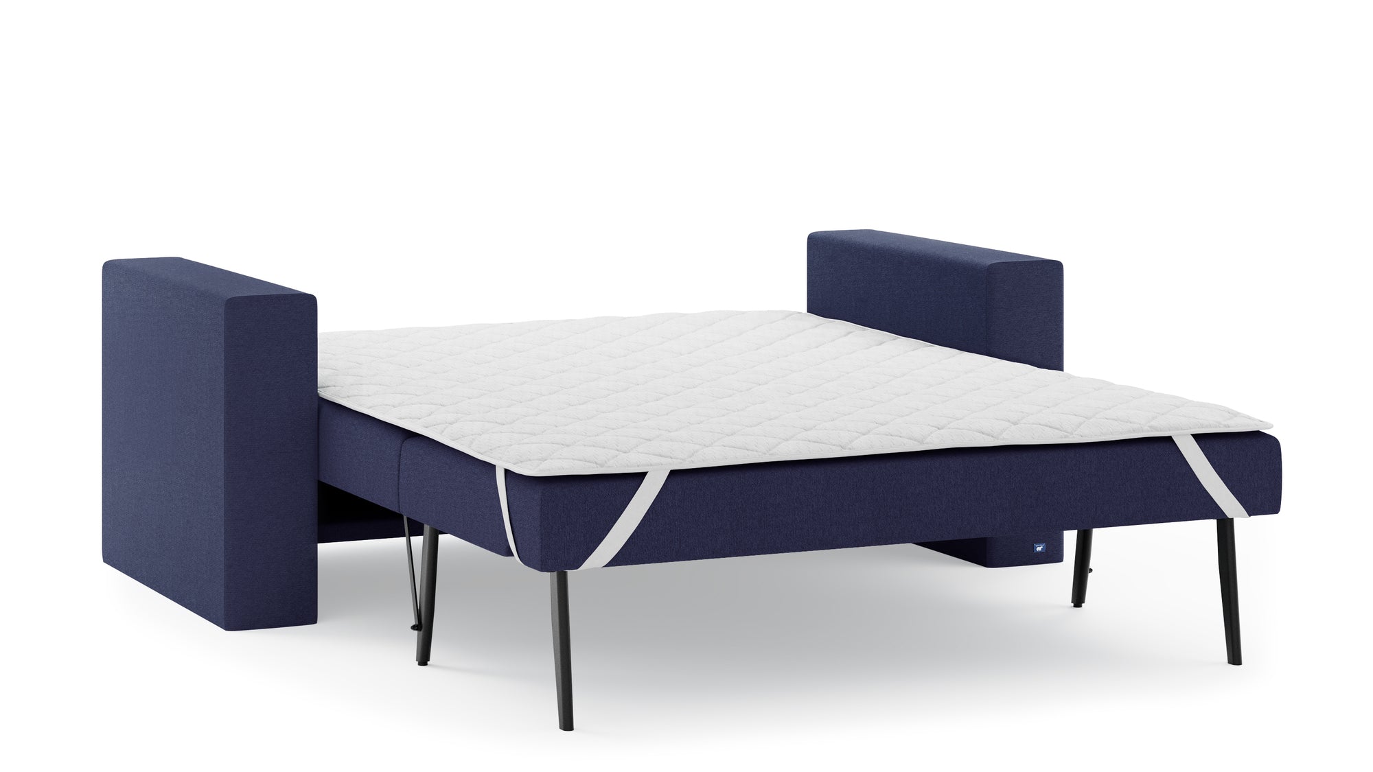 Schlafsofa von Bruno – 140 cm, in Blau