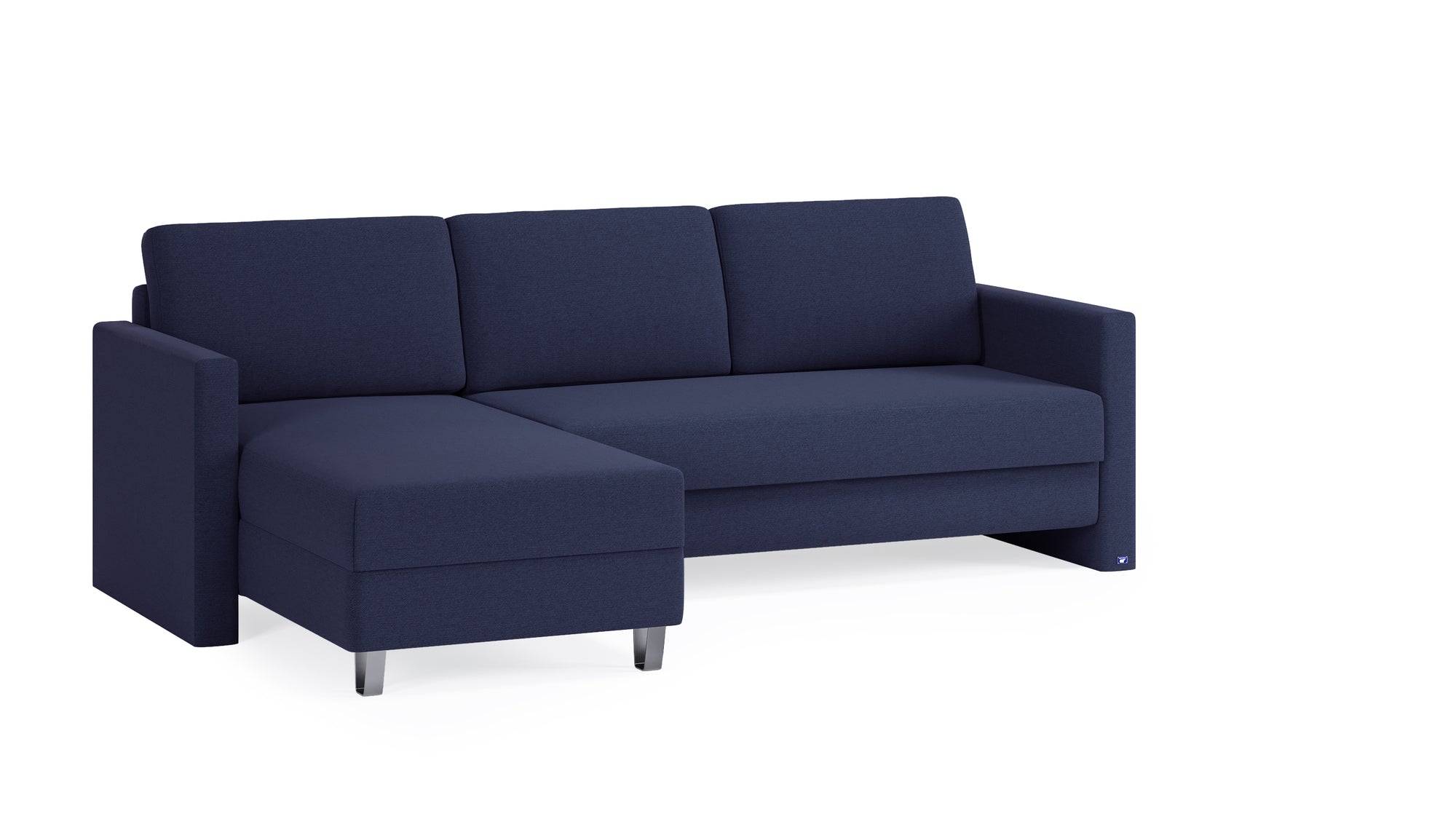 Schlafsofa von Bruno – 140 cm, in Blau