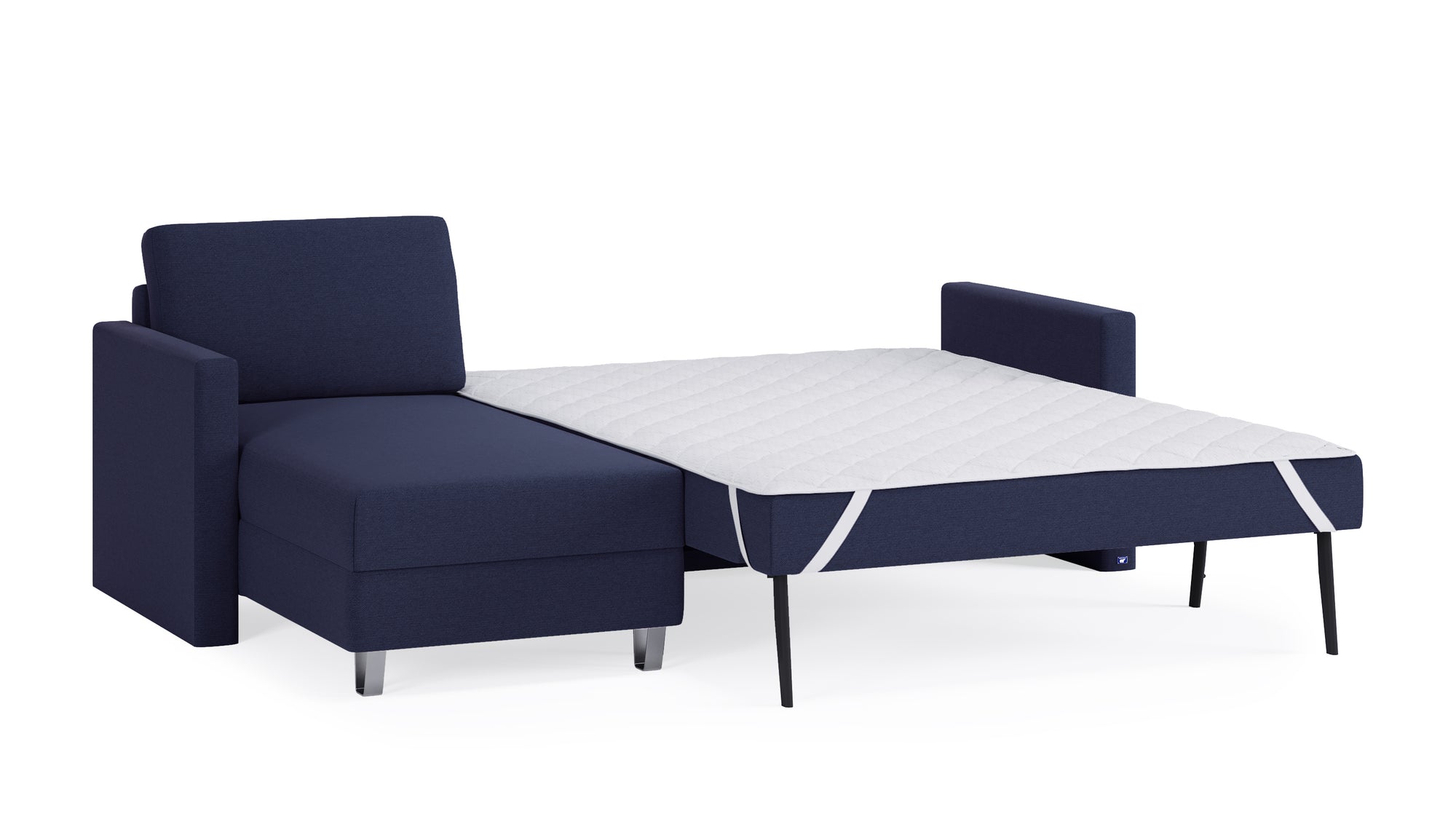 Schlafsofa von Bruno – 140 cm, in Blau