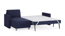 Schlafsofa von Bruno – 140 cm, in Blau