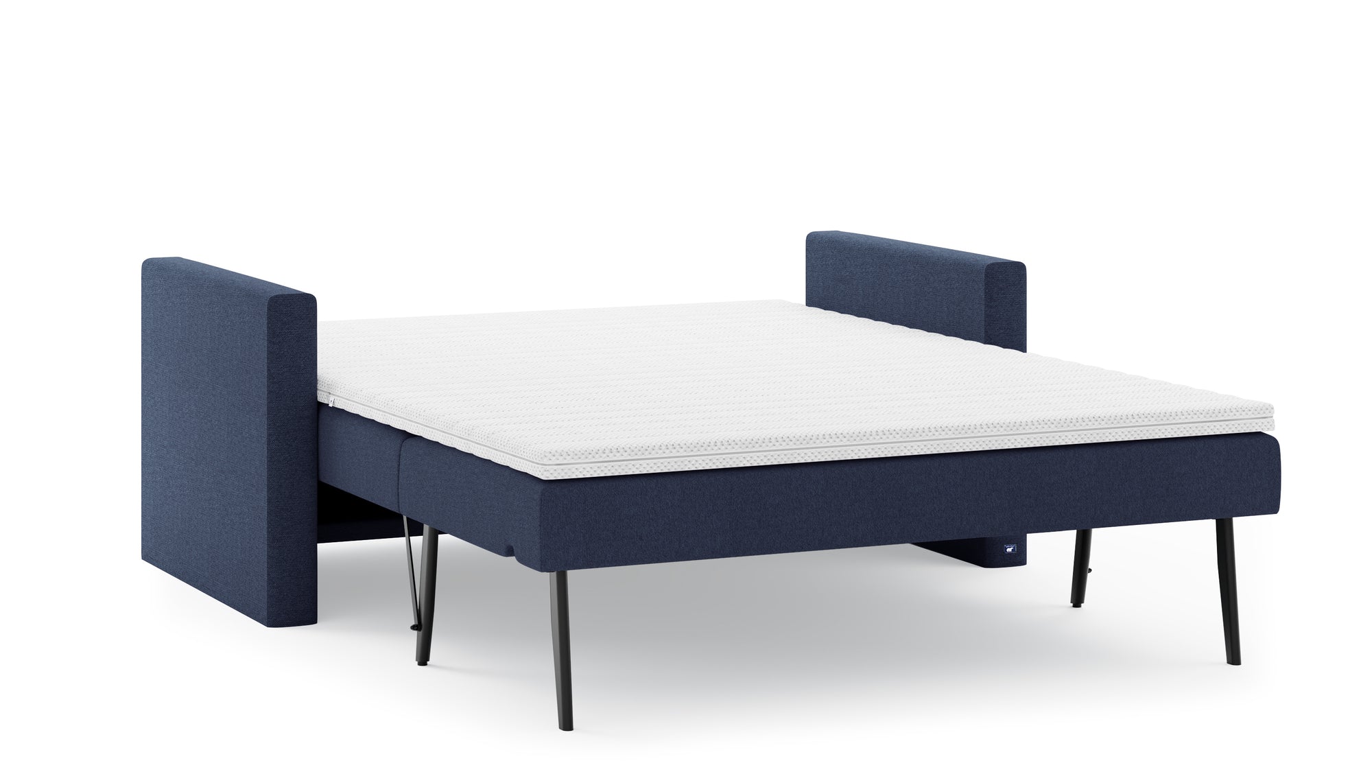 Schlafsofa von Bruno – 140 cm, in Blau