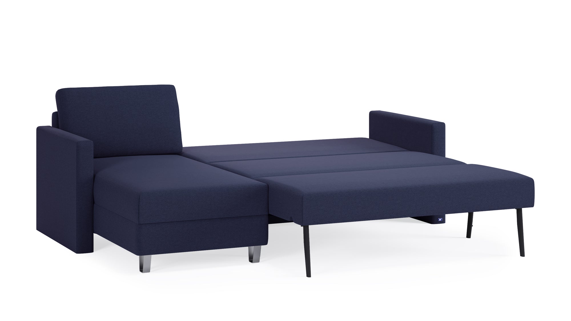 Schlafsofa von Bruno – 140 cm, in Blau