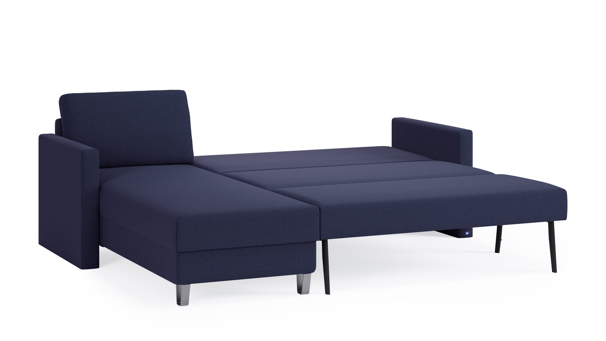 Schlafsofa von Bruno – 140 cm, in Blau