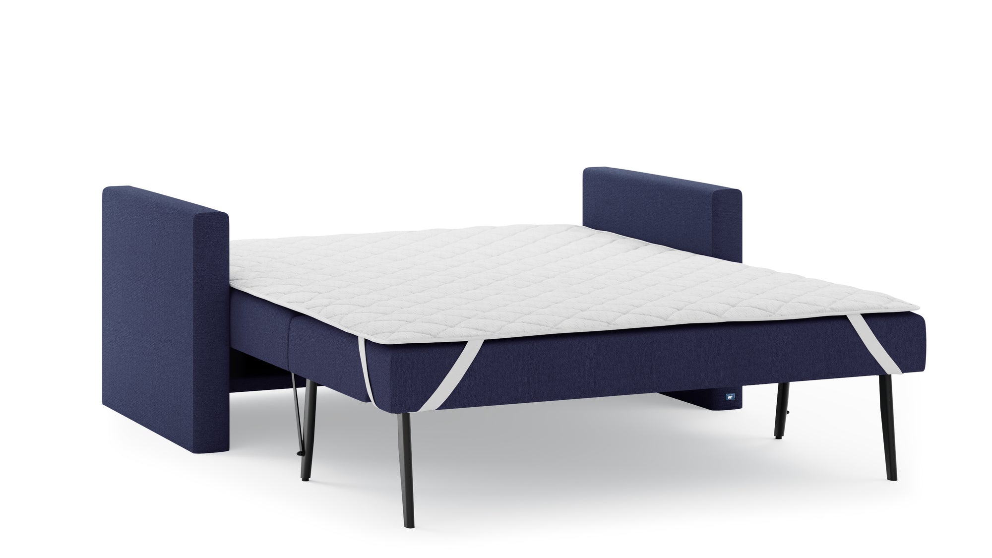 Schlafsofa von Bruno – 140 cm, in Blau