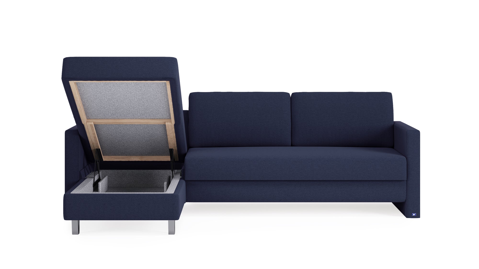 Schlafsofa von Bruno – 160 cm, in Blau