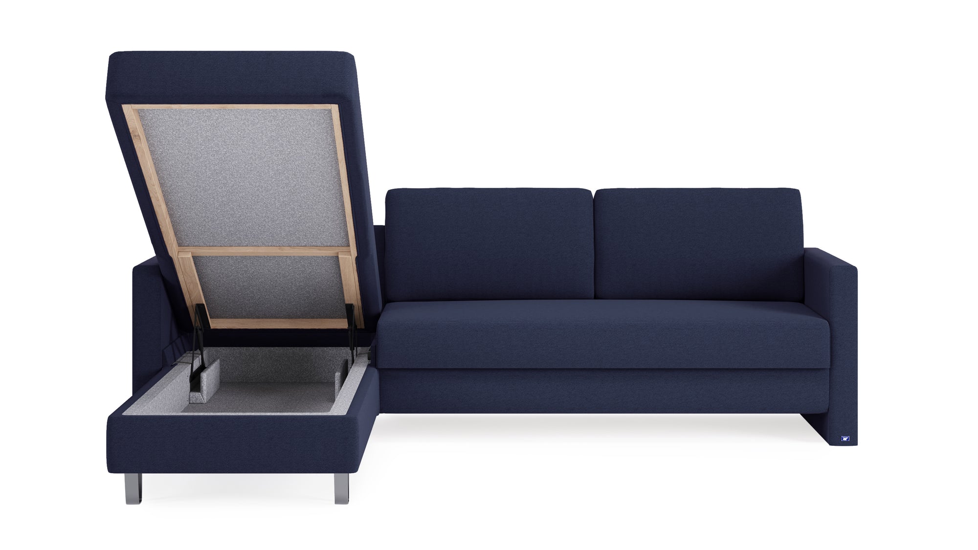 Schlafsofa von Bruno – 160 cm, in Blau
