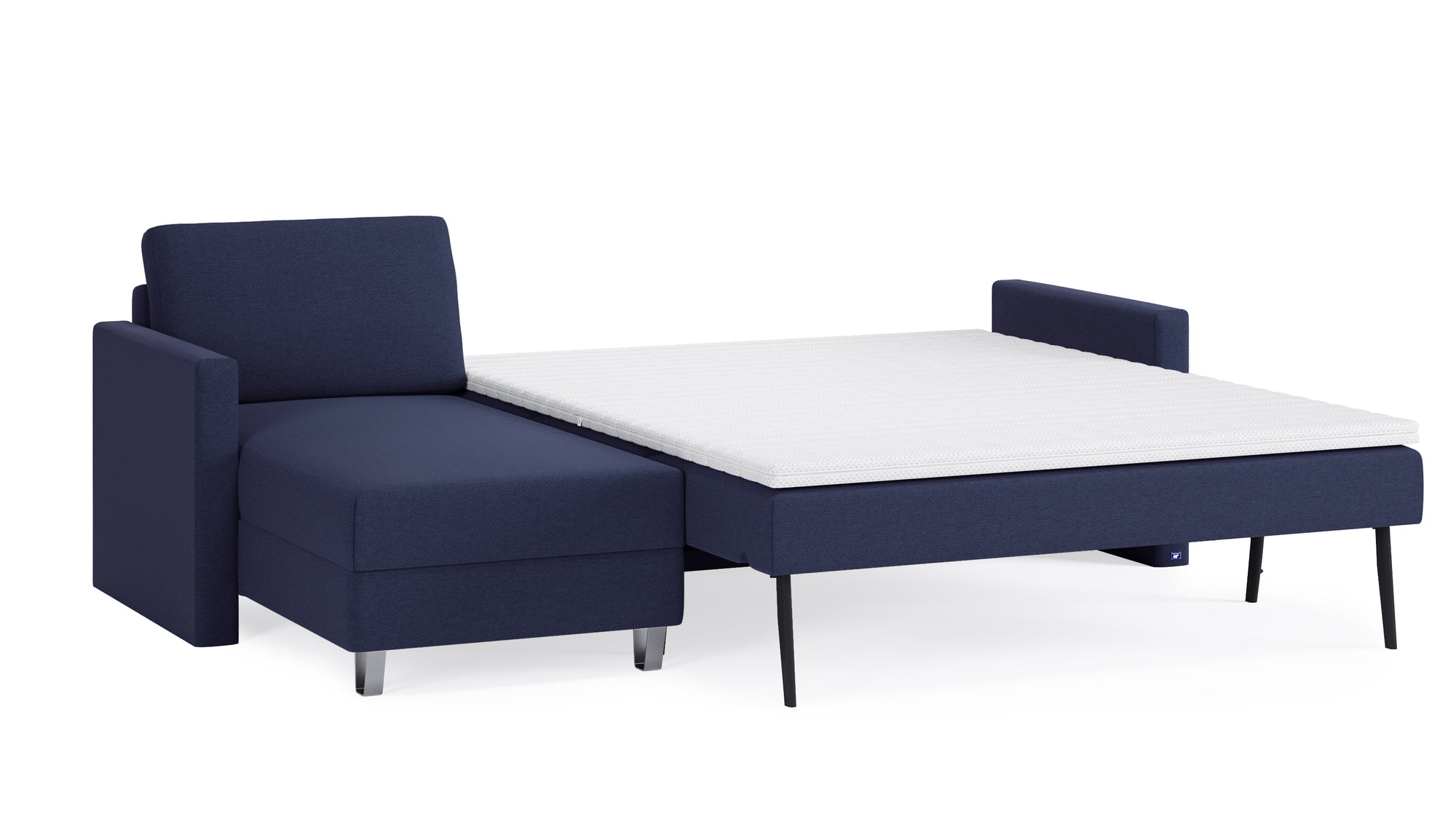 Schlafsofa von Bruno – 160 cm, in Blau