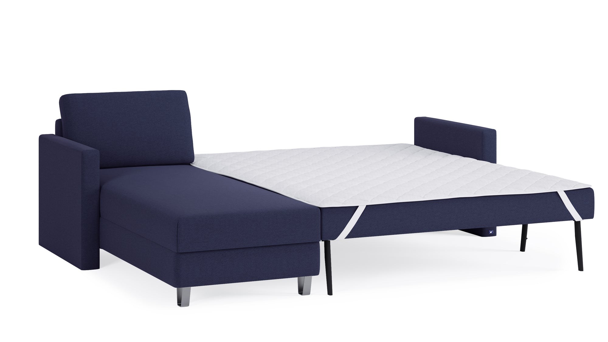 Schlafsofa von Bruno – 160 cm, in Blau