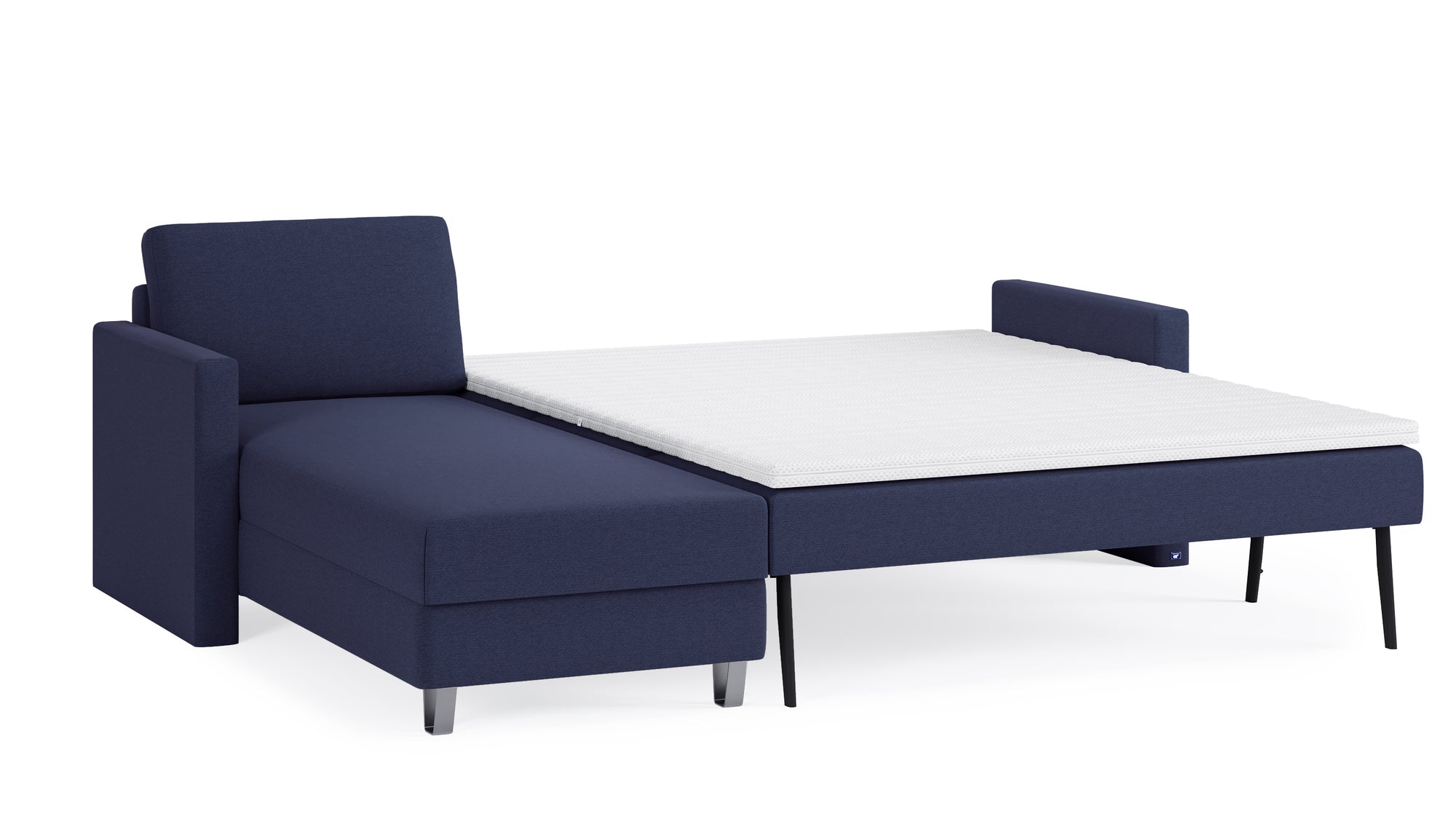 Schlafsofa von Bruno – 160 cm, in Blau