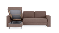Schlafsofa von Bruno – 140 cm, in Braun