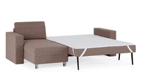 Schlafsofa von Bruno – 140 cm, in Braun