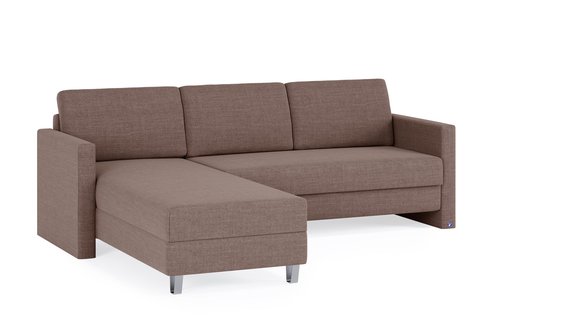 Schlafsofa von Bruno – 140 cm, in Braun