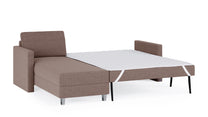Schlafsofa von Bruno – 140 cm, in Braun