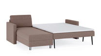Schlafsofa von Bruno – 140 cm, in Braun
