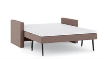 Schlafsofa von Bruno – 140 cm, in Braun