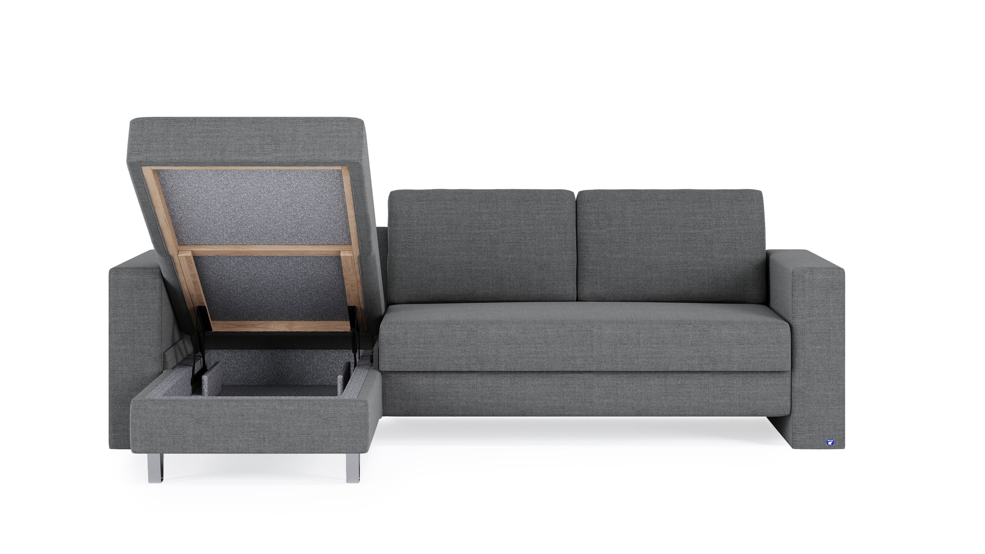 Schlafsofa von Bruno – 140 cm, in Dunkelgrau