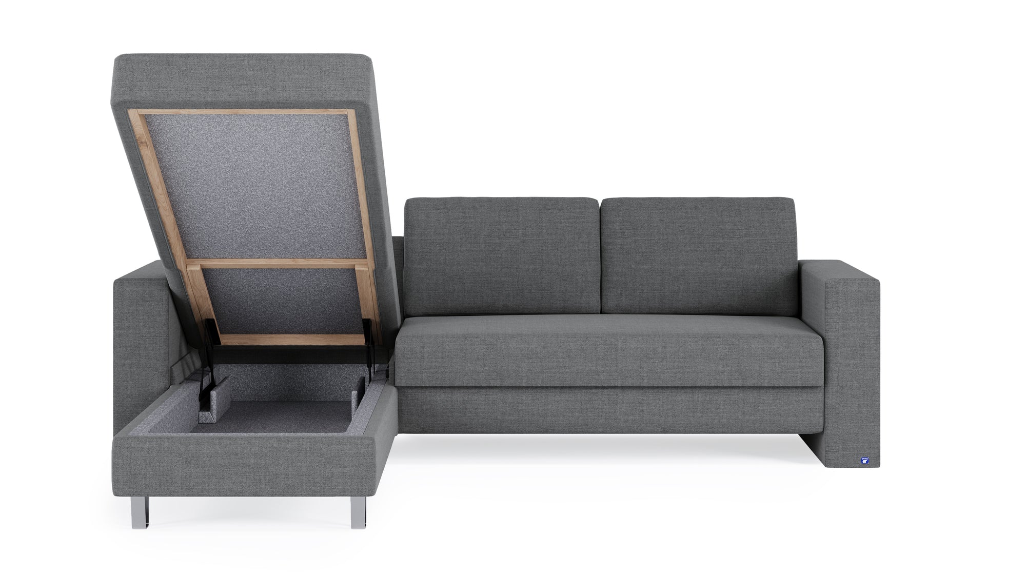 Schlafsofa von Bruno – 140 cm, in Dunkelgrau