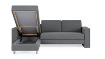 Schlafsofa von Bruno – 140 cm, in Dunkelgrau