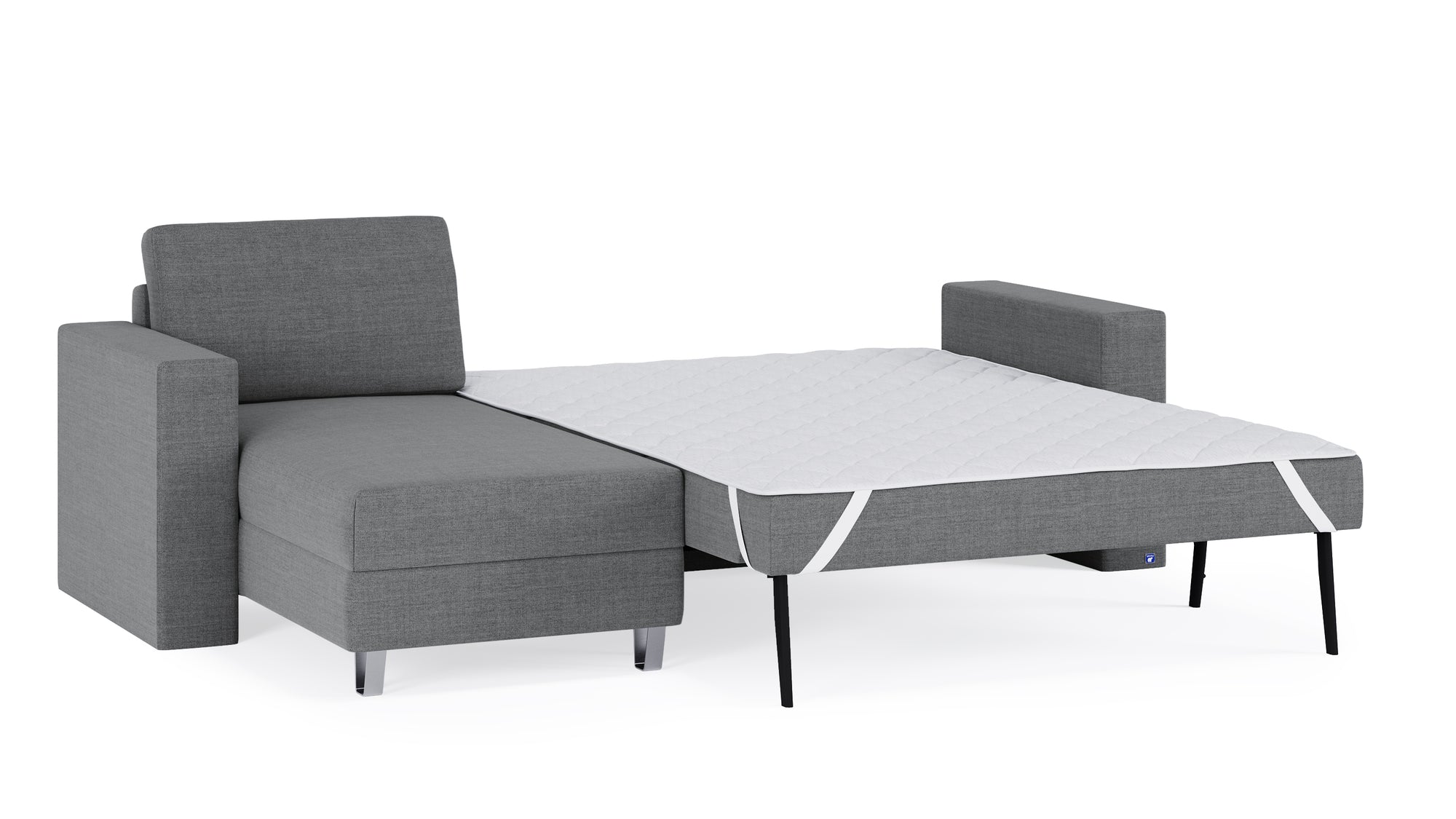 Schlafsofa von Bruno – 140 cm, in Dunkelgrau