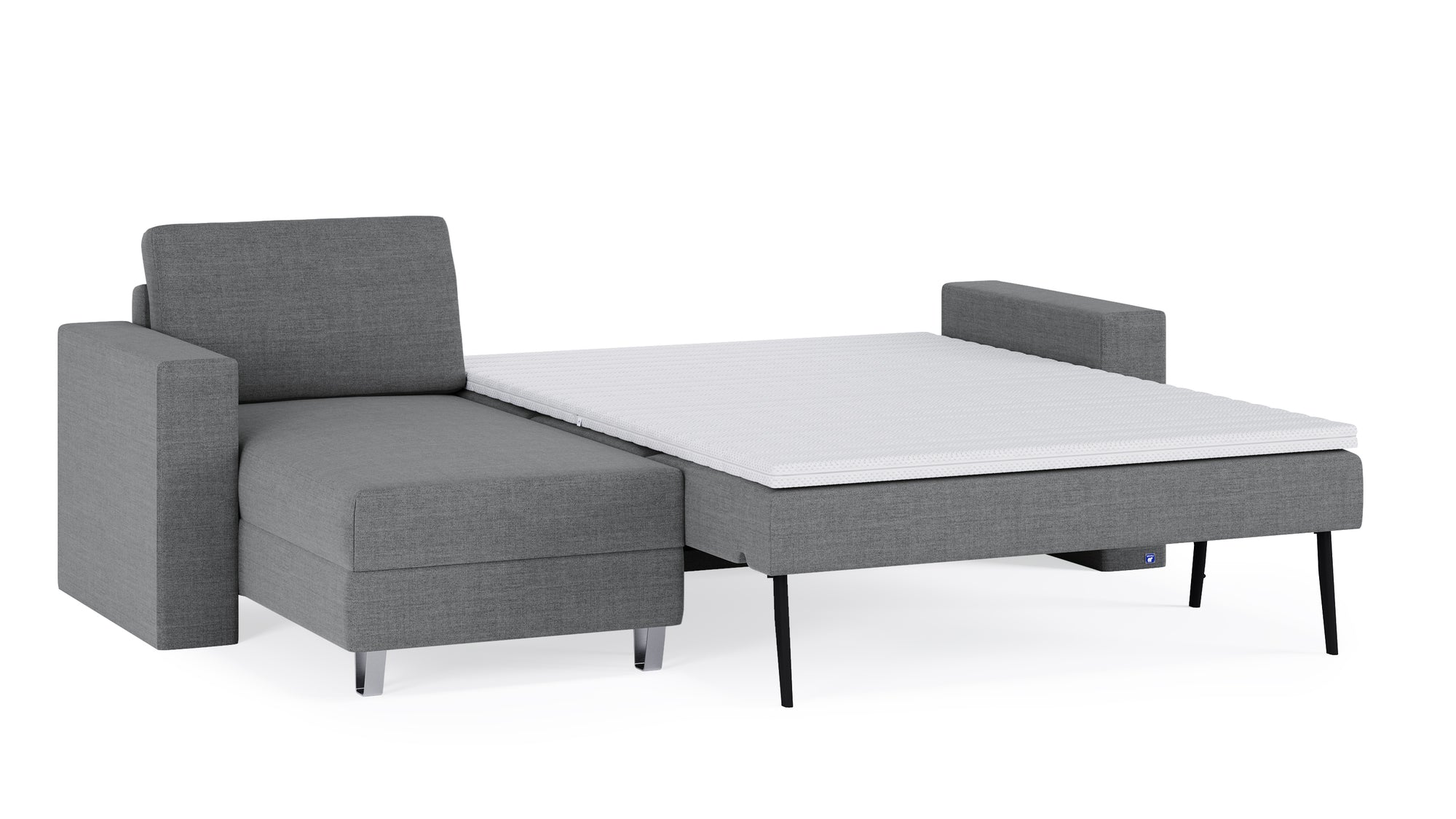 Schlafsofa von Bruno – 140 cm, in Dunkelgrau