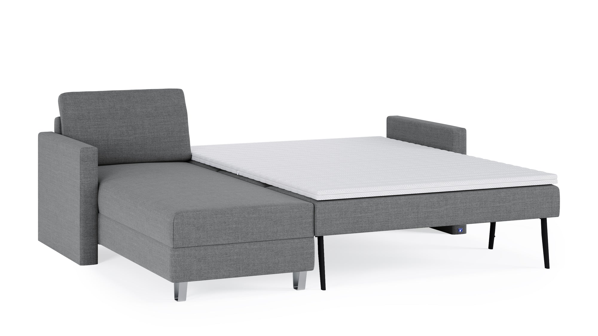Schlafsofa von Bruno – 140 cm, in Dunkelgrau