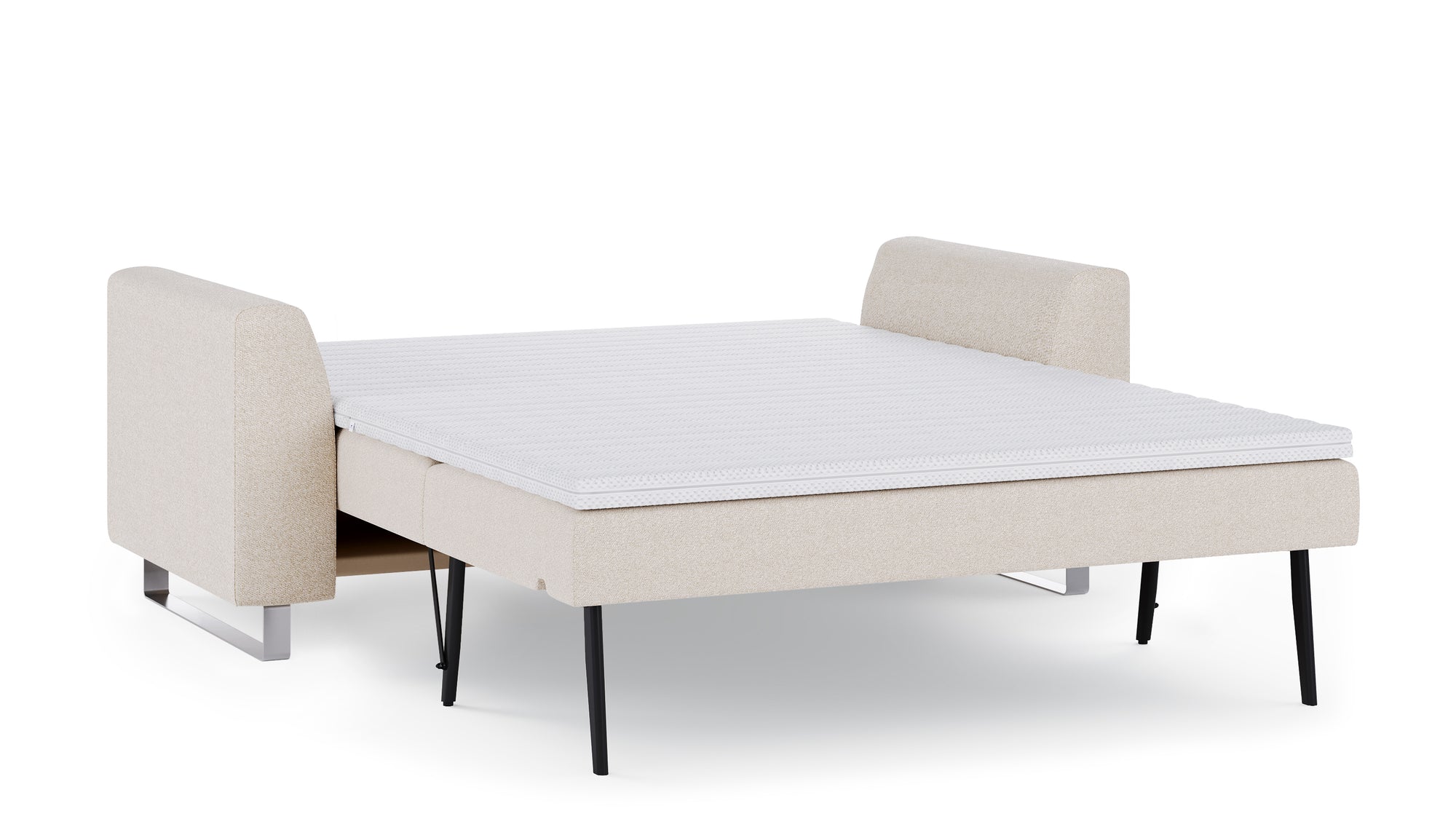 Schlafsofa von Bruno – 140 cm, in Glory Soft Beige