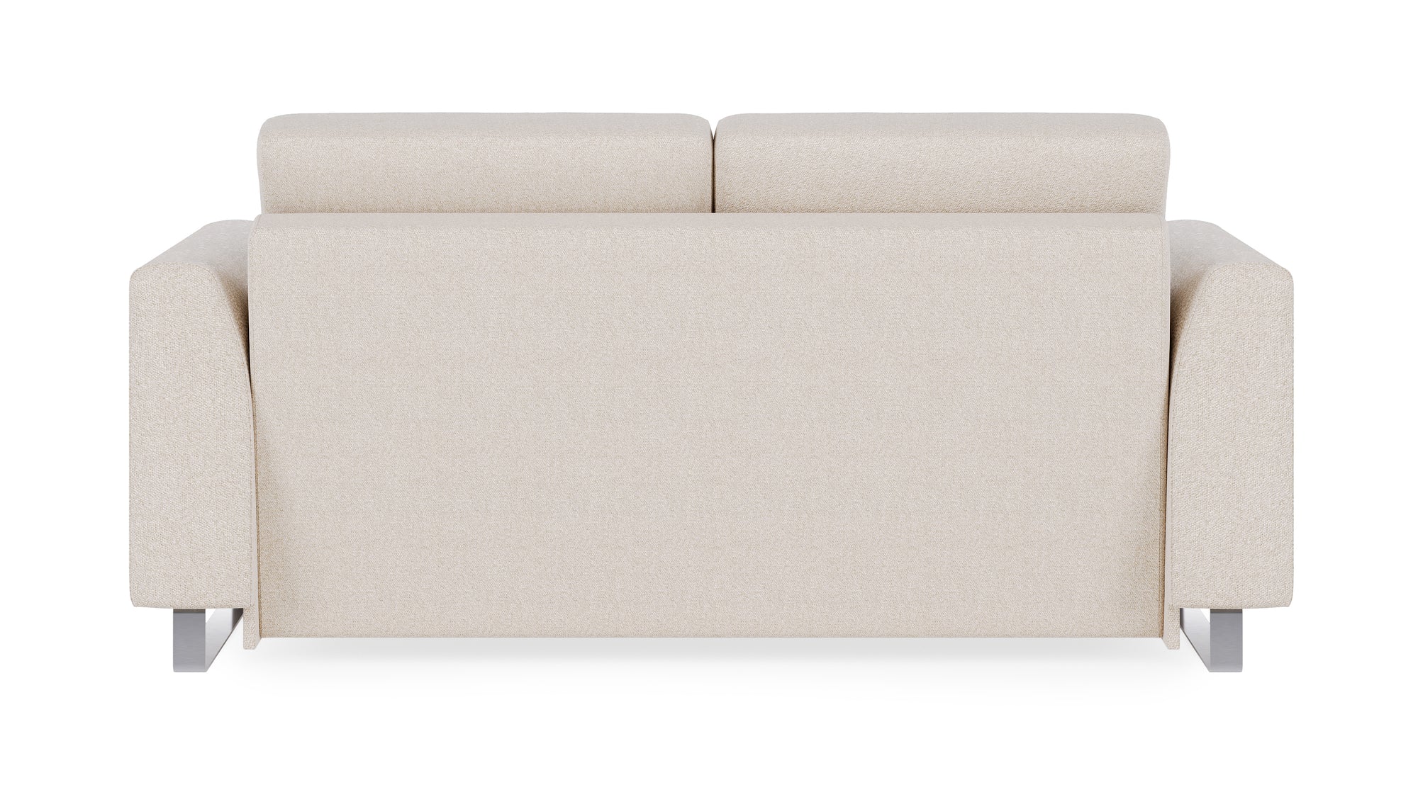 Schlafsofa von Bruno – 140 cm, in Glory Soft Beige, Metallfüße