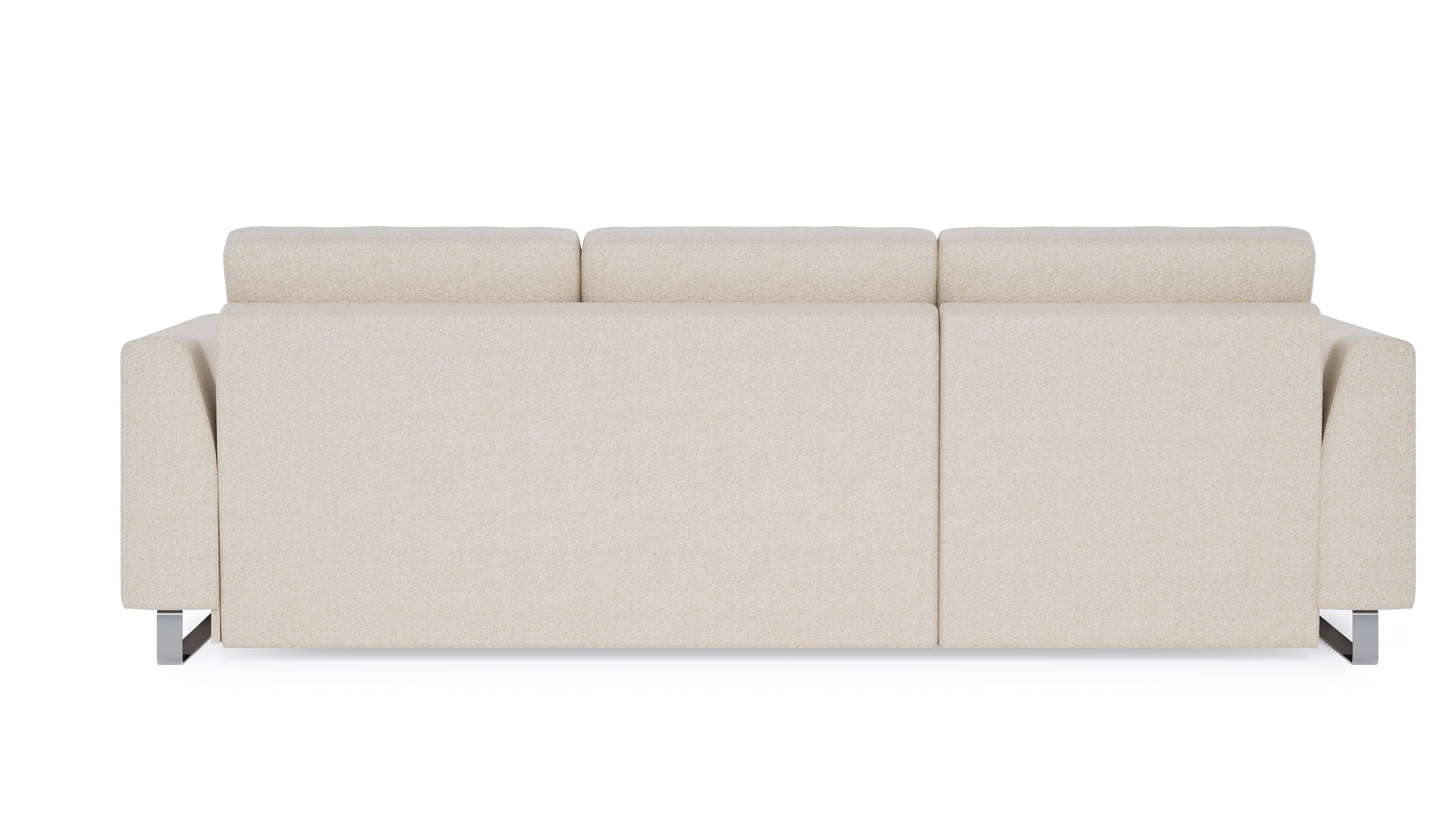 Schlafsofa von Bruno – 140 cm, in Glory Soft Beige, Metallfüße