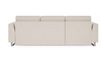 Schlafsofa von Bruno – 140 cm, in Glory Soft Beige, Metallfüße