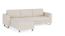 Schlafsofa von Bruno – 140 cm, in Glory Soft Beige, Metallfüße